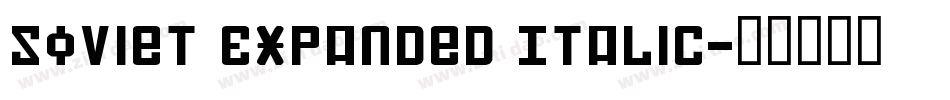 Soviet Expanded Italic字体转换